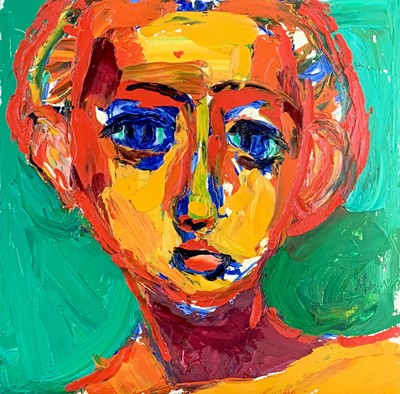 Lot 89 - John BARNICOAT (1924-2013) Woman's Head Oil on...