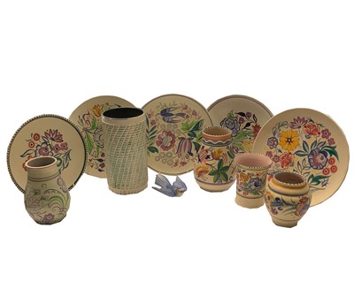 Lot 914 - Poole pottery, comprising of a bird wall...