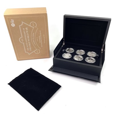 Lot 45 - Royal Mint "2017 GB 100th Anniv. of the First World War" cased 6x £5 Silver proof coin set.