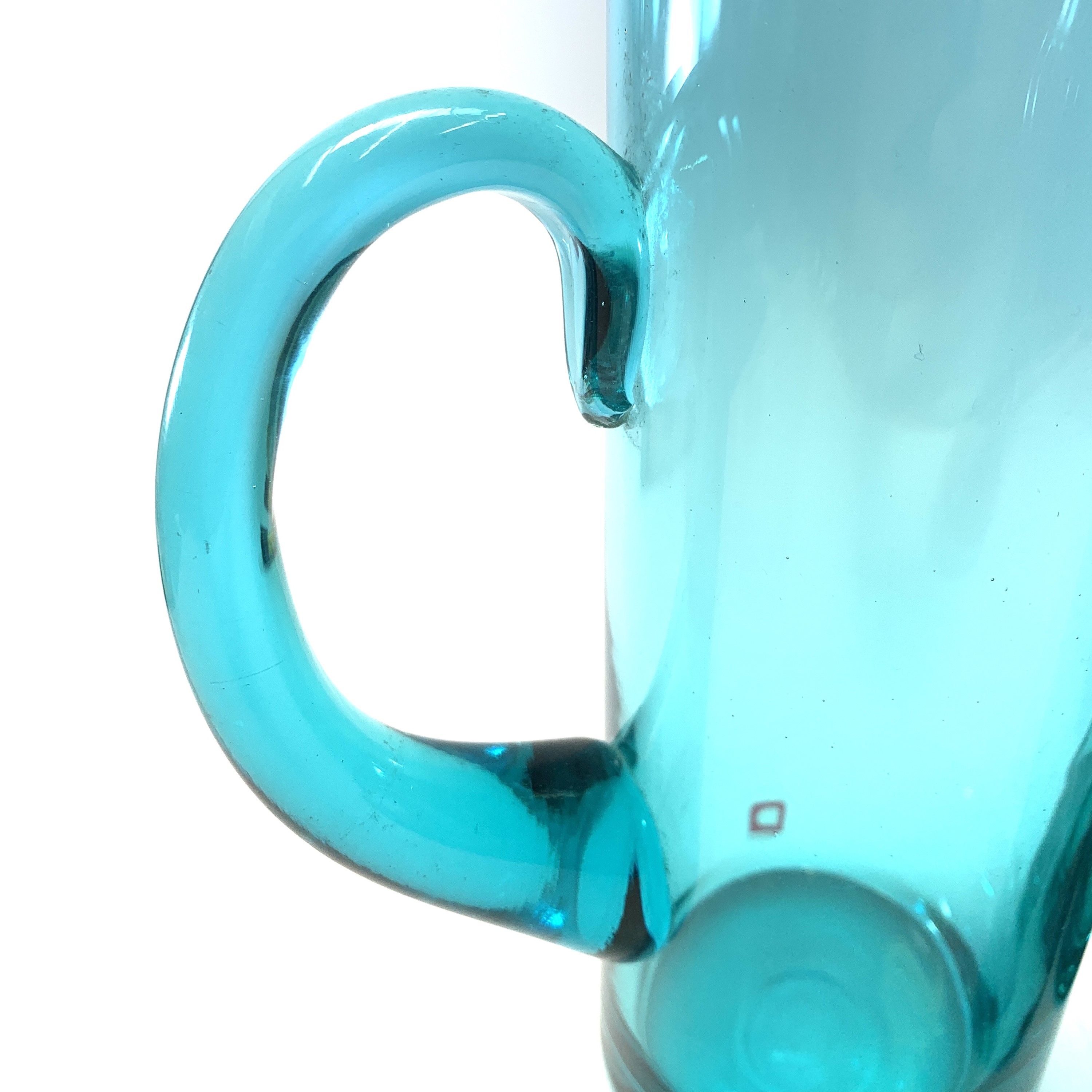 Lot 921 A Dartington glass kingfisher blue lemonade