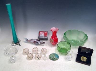 Lot 88 - A selection of Coloured and Crystal Glass. A...
