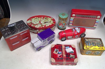 Lot 89 - A collection of Novelty and Music Tins.