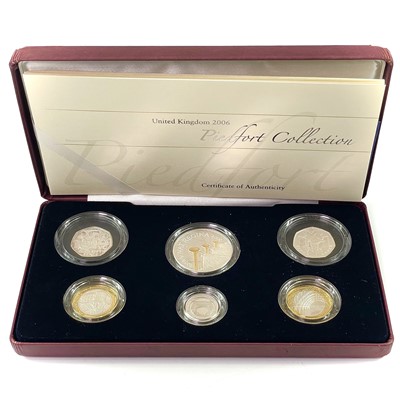Lot 50 - Royal Mint 2006 Great Britain 2006 Silver Proof Piedfort 6 coin cased collection.