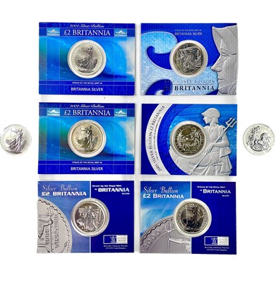 Lot 51 - Royal Mint Great Britain Britannia 1 once Silver coins x8.