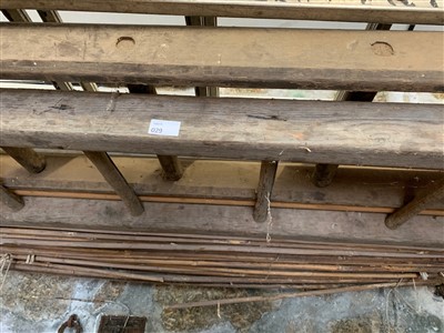 Lot 419 - Two wooden ladders.