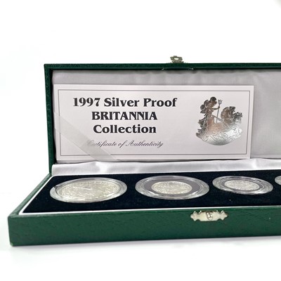 Lot 53 - 1997 Royal Mint Great Britain cased Silver Proof Britannia Collection of 4 coins.