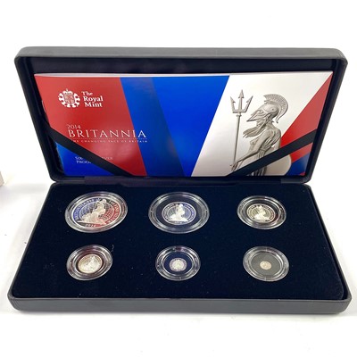 Lot 60 - 2014 Royal Mint Silver Proof 6 coin set "Britannia Collection 2014".