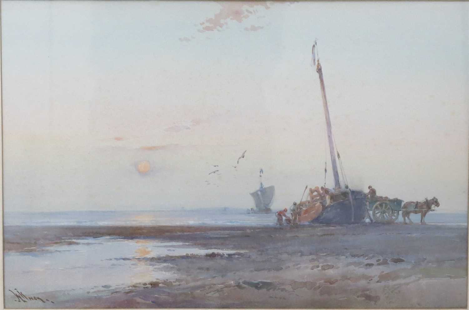 Lot 129 - William KNOX (1862-1925) Unloading the Catch...