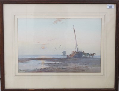 Lot 129 - William KNOX (1862-1925) Unloading the Catch...