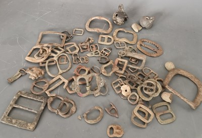Lot 19 - A selection of antique buckles, some are...