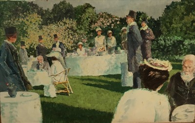 Lot 116 - British, 20th Century A Formal Garden Party...