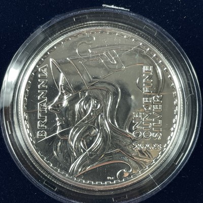 Lot 62 - Royal Mint "Britannia Design" One Ounce 4 coin silver set.