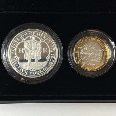 Lot 69 - Royal Mint UK 2009 Silver Proof Piedfort 4 coins collection with Kew Gardens 50p.