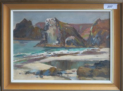 Lot 454 - Garstin COX (1892-1933) Kynance Cove Oil on...