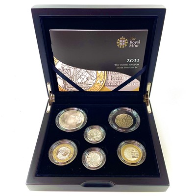 Lot 90 - Royal Mint Piedfort Great Britain 2011 Silver Proof 6 coin set.