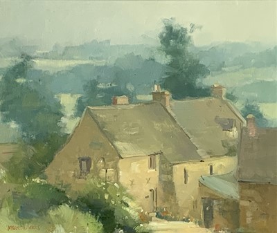 Lot 585 - Maxwell J. WILKS (1944) Cottages Oil on board...