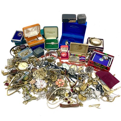 Lot 257 - A large quantity of costume jewellery including silver.