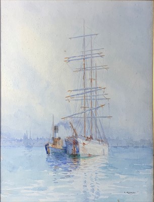 Lot 323 - Frederick MASSEY A White Clipper with a Steam...