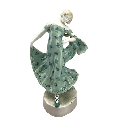 Lot 800 - An Art Deco Goldscheider figure of a lady,...