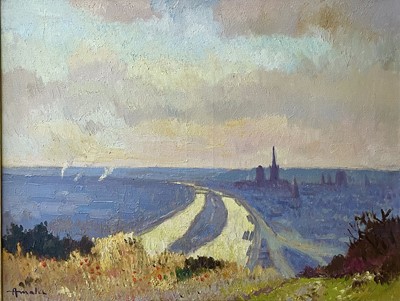 Lot 649 - Albert MALET (1905-1986) View of Rouen Oil on...