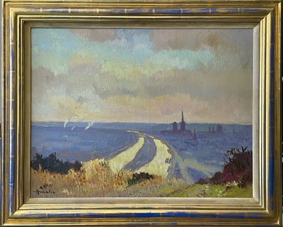 Lot 649 - Albert MALET (1905-1986) View of Rouen Oil on...