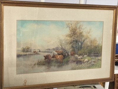 Lot 320 - Tom ROWDEN (1842-1926) Cattle and Sheep...