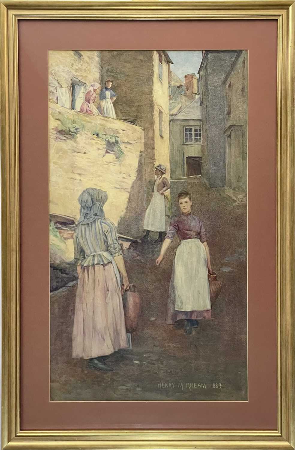 Lot 413 - Henry Meynell RHEAM (1859-1920) Women in a