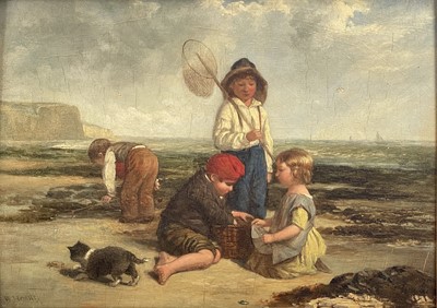 Lot 609 - William HEMSLEY (1819-1893) Children at the...