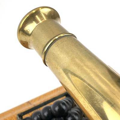 Lot 200 - A model brass cannon, mid 20th century, with...