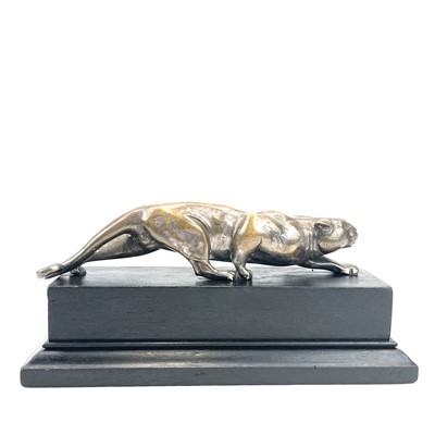 Lot 9 - An Art Deco bronze model of a prowling panther,...