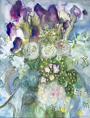 Lot 642 - Stella CARDEW (XX-XXI) Still life of flowers...