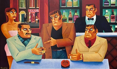 Lot 515 - Graham KNUTTEL (1954) The Deal Oil on canvas...