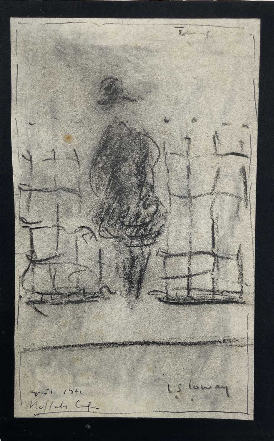 Lot 653 - L. S. LOWRY?? Figure in Gateway Graphite on...