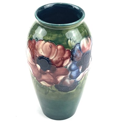 Lot 842 - A William Moorcroft 'Anemone' pattern vase