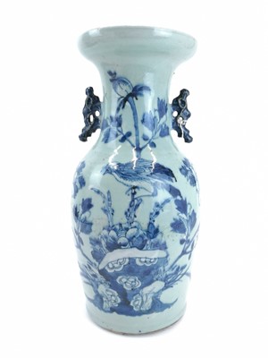 Lot 156 - A large Chinese celadon porcelain vase, 19th century.