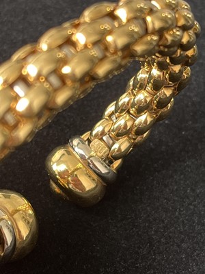 Lot 405 - Fope Vendome – bi-colour gold necklace and matching bangle.