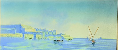 Lot 988 - GALEA Malta Gouache, a pair One signed and...