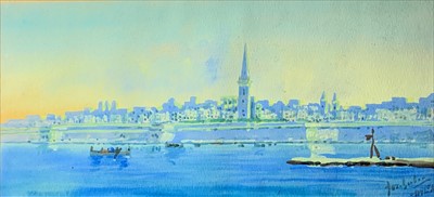 Lot 988 - GALEA Malta Gouache, a pair One signed and...