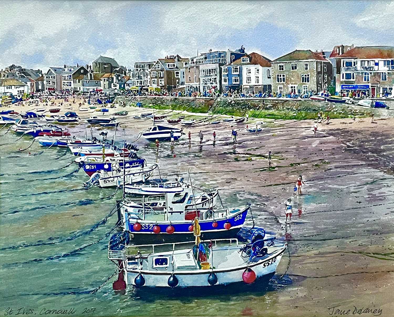 Lot 193 - Jane DELANEY St. Ives Harbour Watercolour...