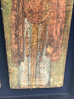 Lot 90 - A pair of Orthodox painted panels from an Icon...
