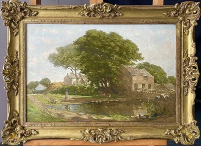 Lot 638 - John LAWSON (1868-1909) Farm View with Young...