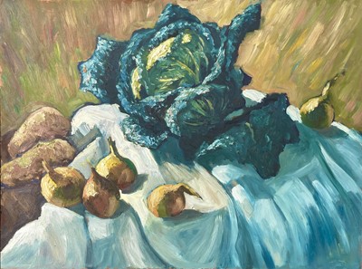 Lot 333 - Bob VIGG (1932-2001) Vegetables Oil on board...