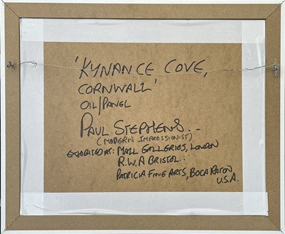 Lot 276 - Paul STEPHENS (1957) Kynance Cove, Cornwall...