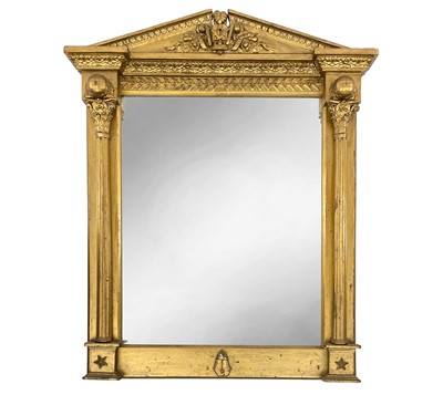 Lot 1803 - A Regency gilt masonic mirror, the...