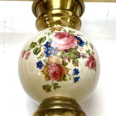 Lot 1819 - A Victorian style brass bed head and end.