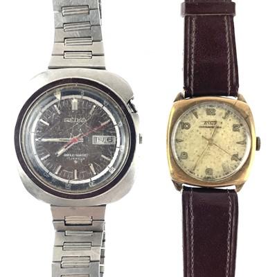 Lot 348 - A 1950's Tissot gentleman's wristwatch and a Seiko Bell-Matic automatic wristwatch.