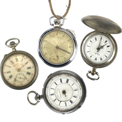 Lot 367 - Four pocket watches for spares or repairs.