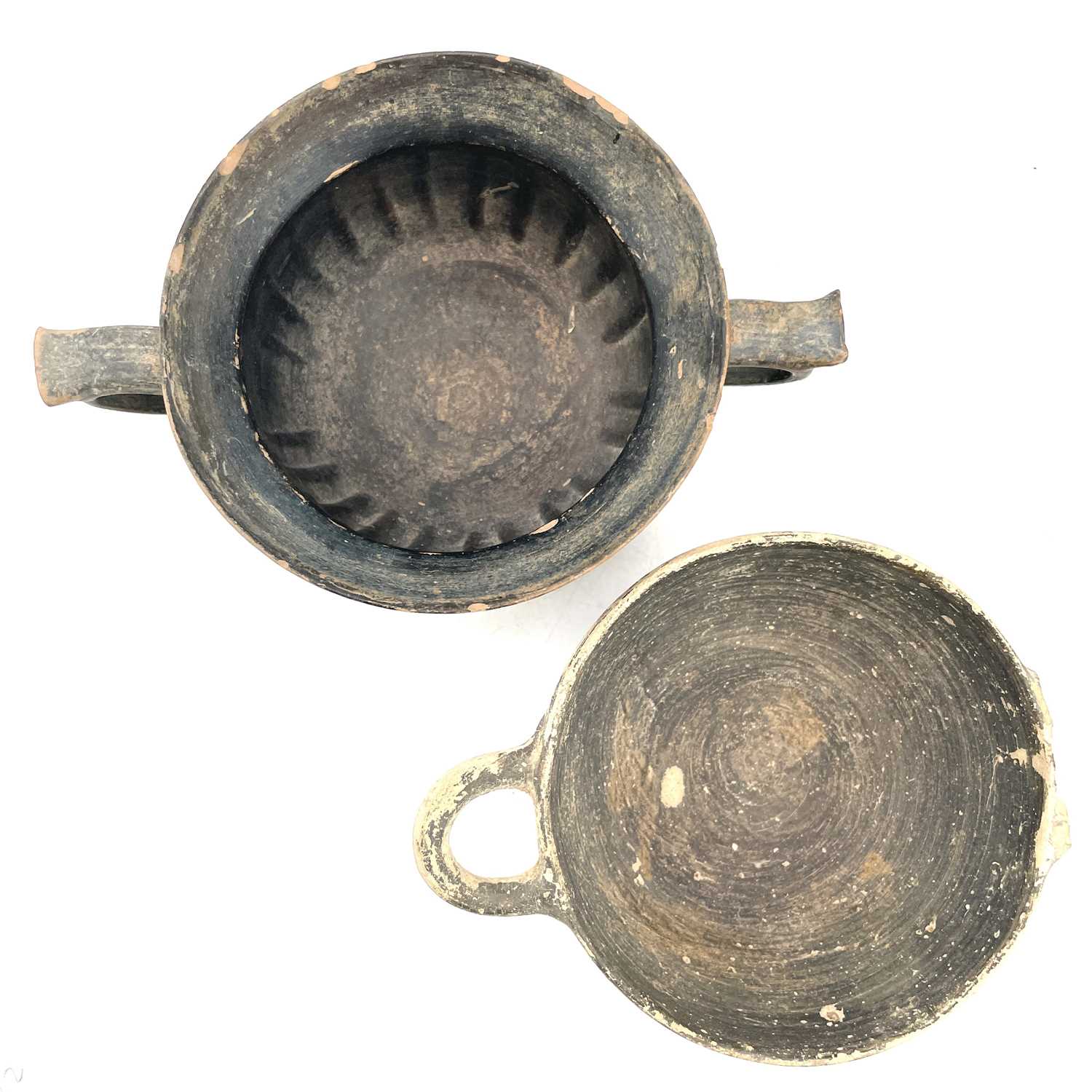 Lot 880 - A Hellenistic pottery Kantharos with twin...