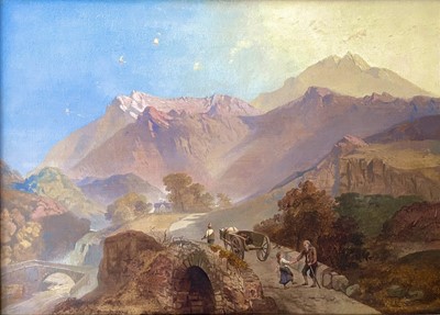 Lot 569 - James Baker PYNE (1800-1870) Italian Mountain...