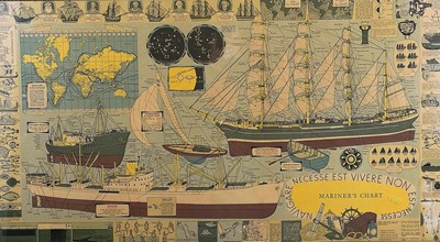 Lot 235 - A colour printed Mariner's Chart, 59X108cm.